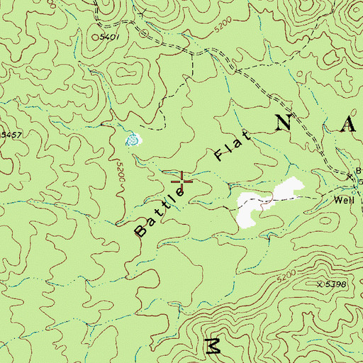 Topographic Map of Battle Flat, AZ