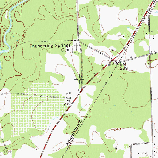 Topographic Map of Lee County Fire Department Station 5 Redbone, GA