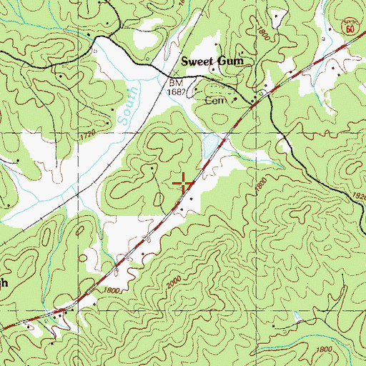 Topographic Map of Fannin County Fire Department Station 10, GA