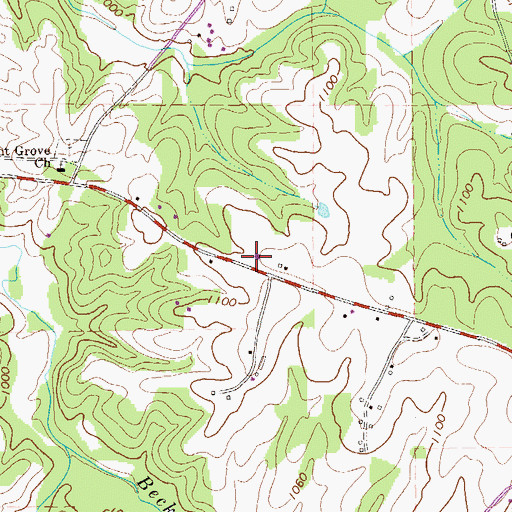 Topographic Map of Carroll County Fire / Rescue Station 1, GA