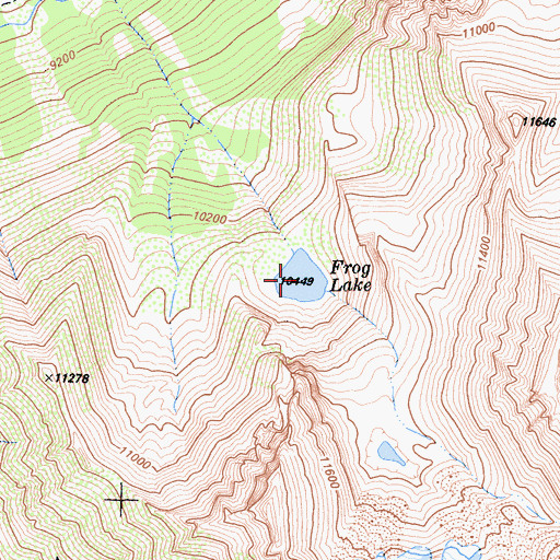 Topographic Map of Frog Lake, CA