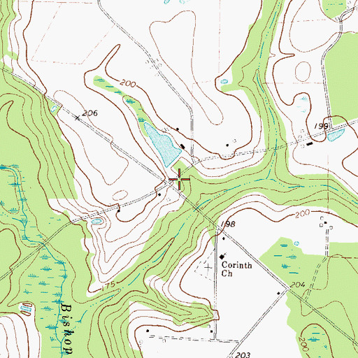 Topographic Map of Appling County Fire Department County Farm Station, GA
