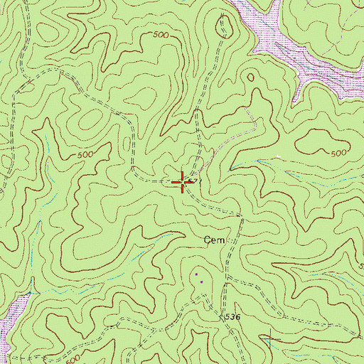 Topographic Map of Old Salem Volunteer Fire Department, GA