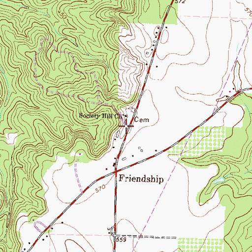 Topographic Map of Crawford County Fire Department Station 6, GA