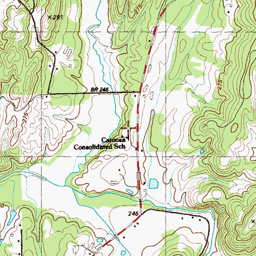 Topographic Map of Catoosa County Fire Department Station 4, GA
