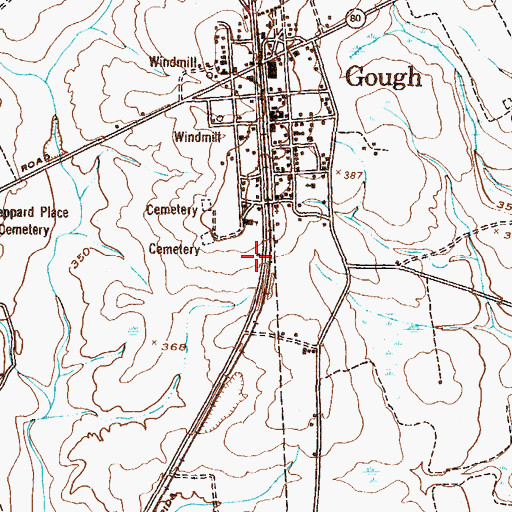 Topographic Map of Burke County Emergency Management Agency Engine Company 6, GA