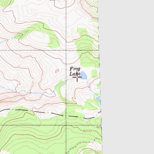 Topographic Map of Frog Lake, CA