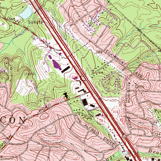 Topographic Map of Macon - Bibb County Fire Department Station 11, GA