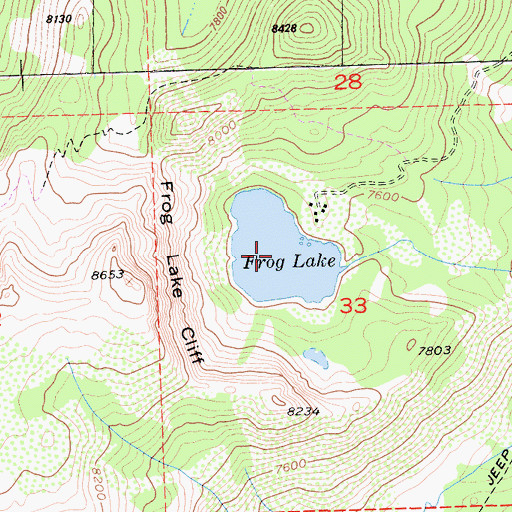 Topographic Map of Frog Lake, CA