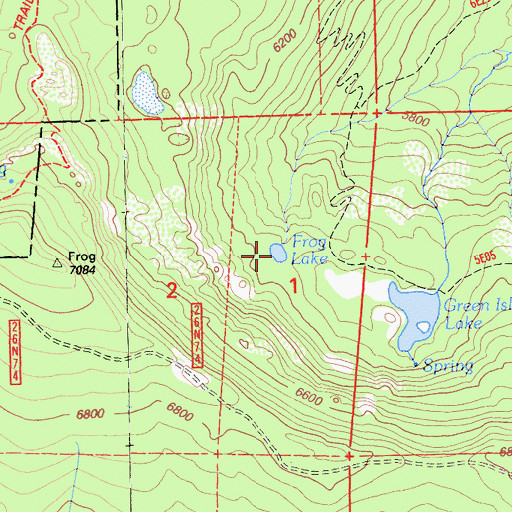 Topographic Map of Frog Lake, CA