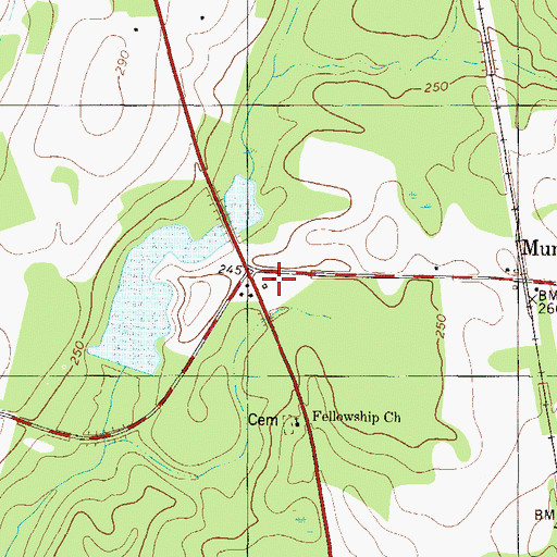 Topographic Map of Burke County Emergency Management Agency Engine Company 9, GA