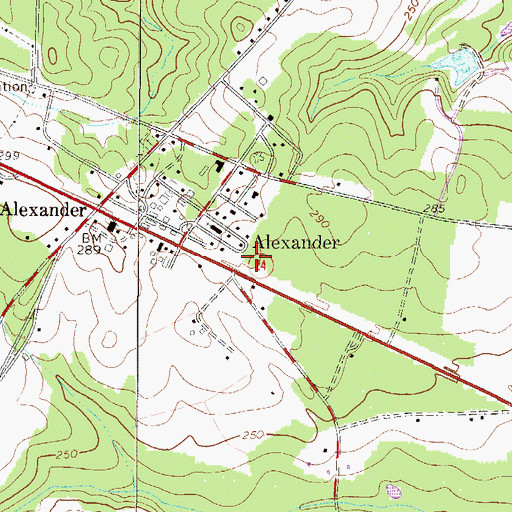 Topographic Map of Burke County Emergency Management Agency Engine Company 10, GA