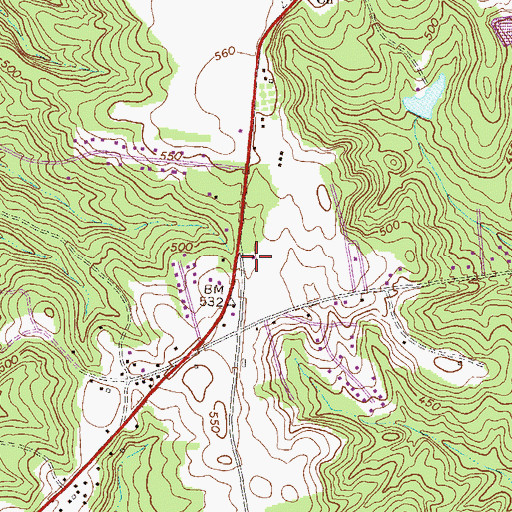 Topographic Map of Baldwin County Fire and Rescue Department Station 5, GA