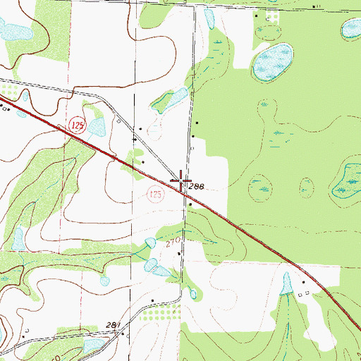 Topographic Map of West Berrien Volunteer Fire Department, GA