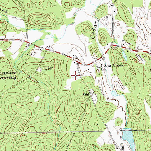 Topographic Map of Bartow County Fire Department Station 15, GA