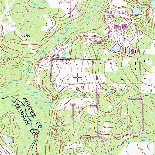 Topographic Map of Coffee County Fire and Rescue Department Station 9, GA