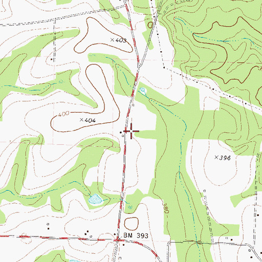 Topographic Map of Ben Hill County Volunteer Fire Department Station 6, GA