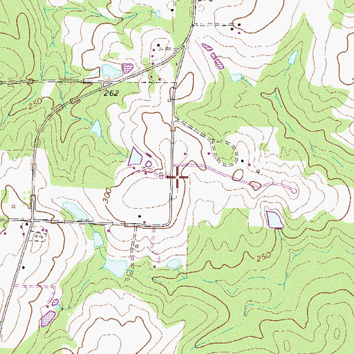 Topographic Map of Ben Hill County Volunteer Fire Department Station 2, GA