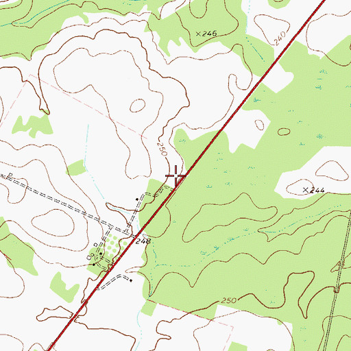 Topographic Map of Burke County Emergency Management Agency Engine Company 8, GA