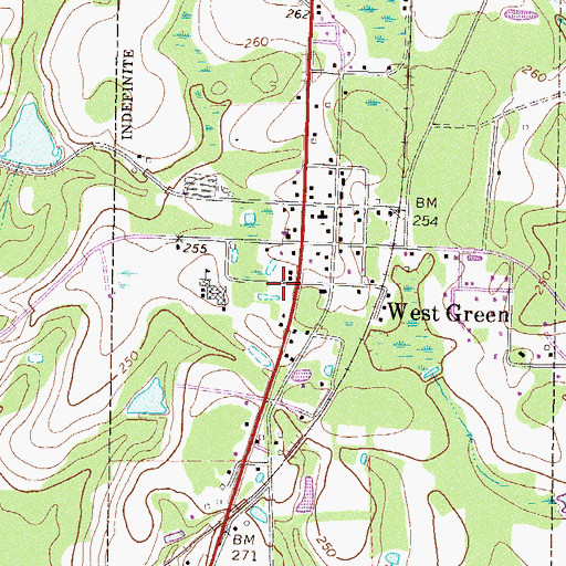 Topographic Map of Coffee County Fire and Rescue Department Station 11, GA