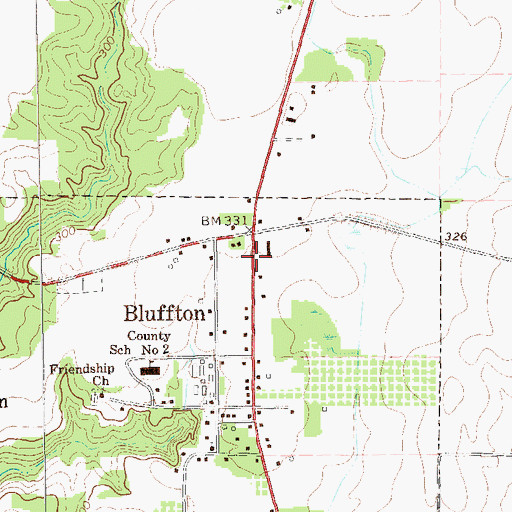 Topographic Map of Clay County Volunteer Fire Department Station 3, GA