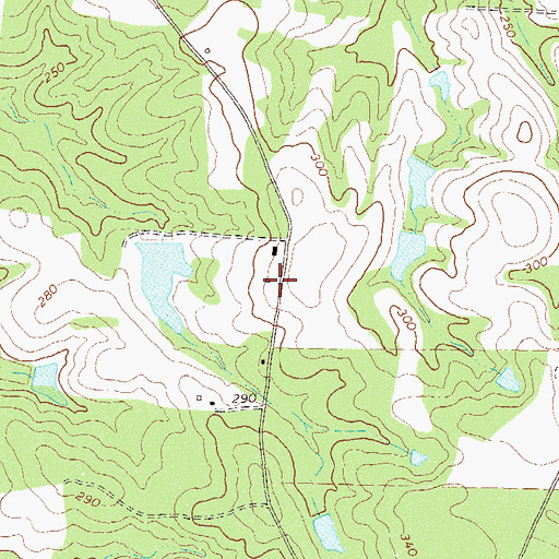 Topographic Map of Ben Hill County Volunteer Fire Department Station 4, GA