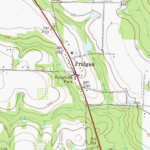 Topographic Map of Coffee County Fire and Rescue Department Station 8, GA