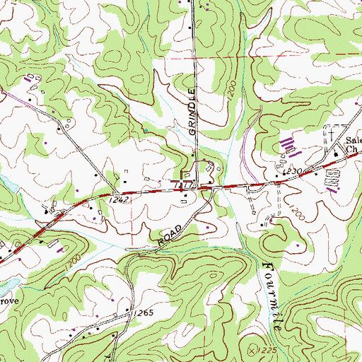 Topographic Map of Forsyth County Fire Department Station 8, GA