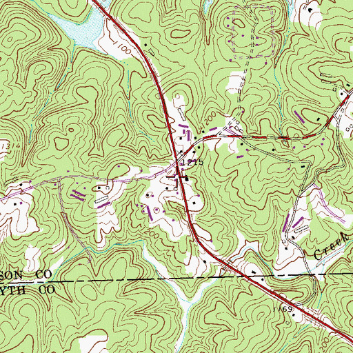 Topographic Map of Dawson County Fire Department Station 2, GA