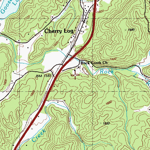 Topographic Map of Gilmer County Fire Department Station 3, GA