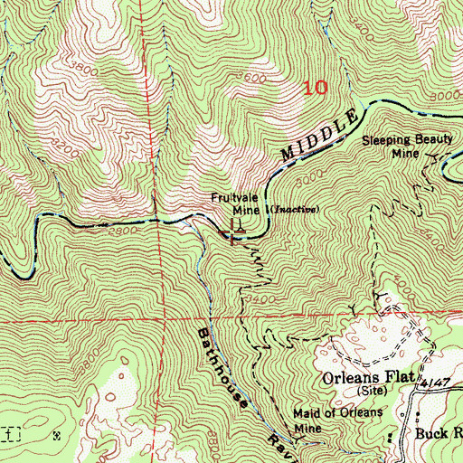 Topographic Map of Fruitvale Mine, CA
