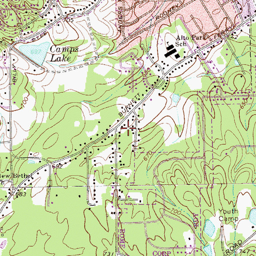 Topographic Map of Rome - Floyd County Fire Department Station 6, GA