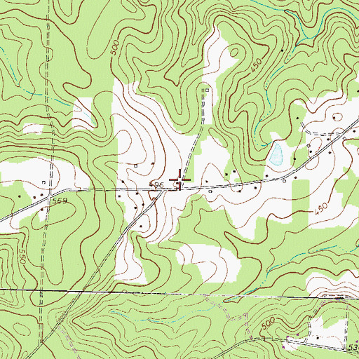 Topographic Map of Crawford County Fire Department Station 8, GA