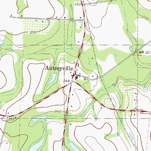 Topographic Map of Colquitt County Volunteer Firefighters Association Fire Station 42 Autreyville, GA