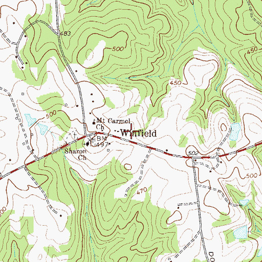 Topographic Map of Martinez - Columbia Fire Rescue Station 13, GA
