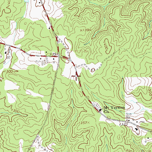 Topographic Map of Dawson County Fire Department Station 5, GA