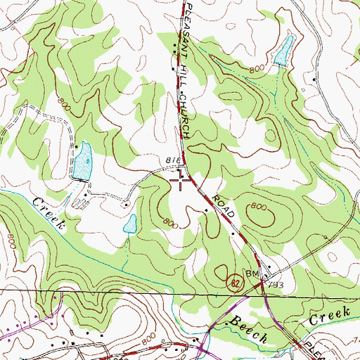 Topographic Map of Barrow County Fire and Emergency Services Station 6, GA