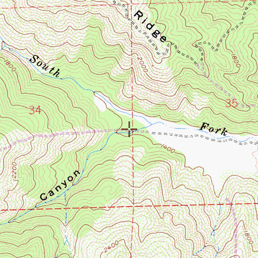 Topographic Map of Fuller Canyon, CA