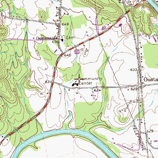 Topographic Map of Gordon County Fire and Rescue Department Station 4, GA