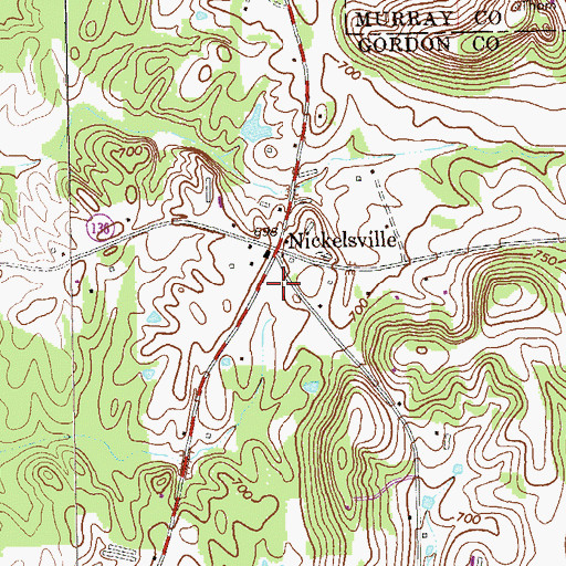 Topographic Map of Gordon County Fire and Rescue Department Station 11, GA