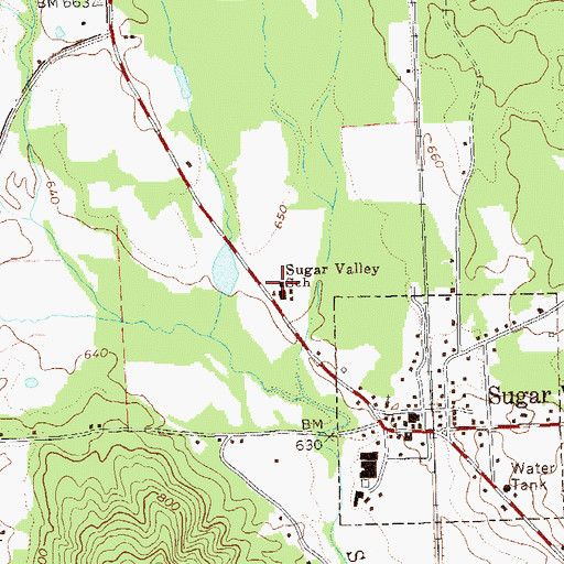 Topographic Map of Gordon County Fire and Rescue Department Station 7, GA