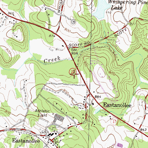 Topographic Map of Stephens County Fire Department Station 1, GA
