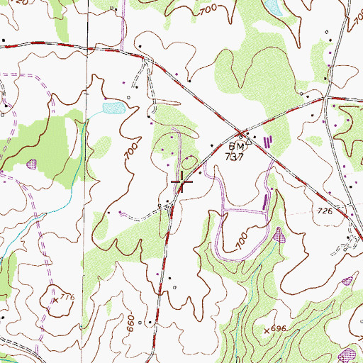 Topographic Map of Hart County Fire Department Station 6 Nancy Hart, GA