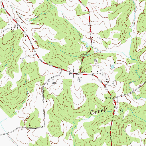 Topographic Map of North Jackson Fire Department Station 3, GA