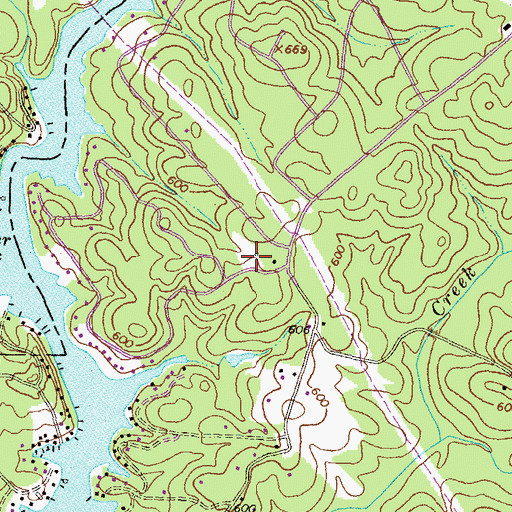 Topographic Map of Jasper County Emergency Services Station 6 North Alcovy, GA