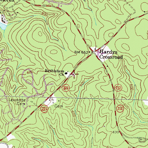 Topographic Map of Jasper County Emergency Services Station 1 Jackson Lake, GA