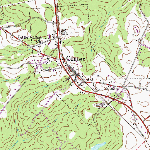 Topographic Map of Nicholson Area Volunteer Fire Department Station 2, GA