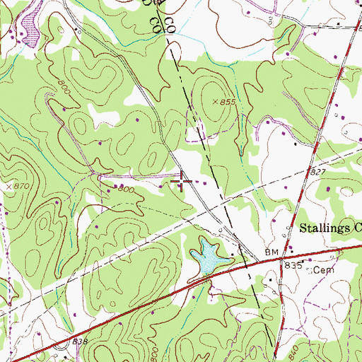 Topographic Map of Franklin Fire Department Station 5, GA