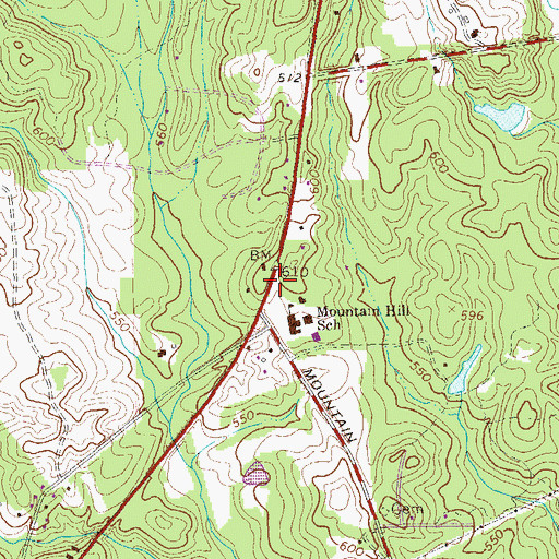 Topographic Map of Antioch Volunteer Fire Department Station 4, GA