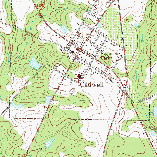 Topographic Map of Cadwell Fire Department, GA
